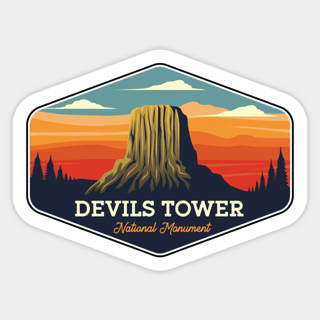 Devils Tower National Monument Sticker by Mark Studio